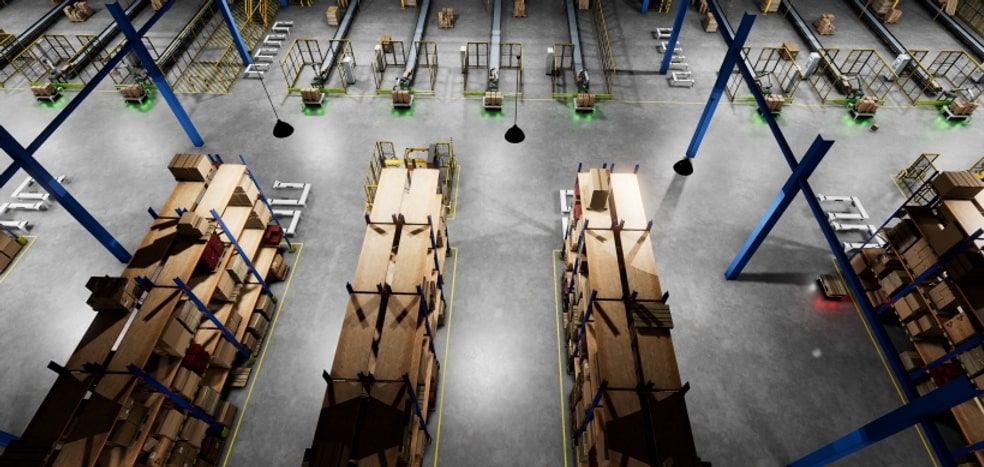 How we built a simulation of 36 robots in Open 3D Engine (O3DE)?